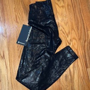 lululemon wunder under high rice shine in full on luxtreme 28” length special